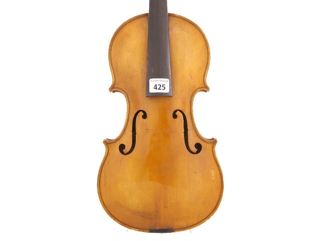 Appraisal: French Stainer copy violin circa cm