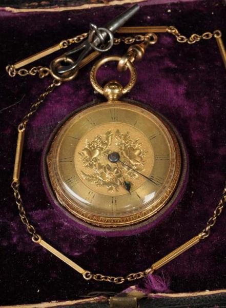 Appraisal: Antique Jewelry K Y Gold Watch Description Weighs pennyweights Working