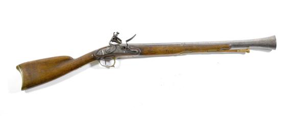 Appraisal: FLINTLOCK BLUNDERBUSS German circa mm octagonal barrel L cm Prussian