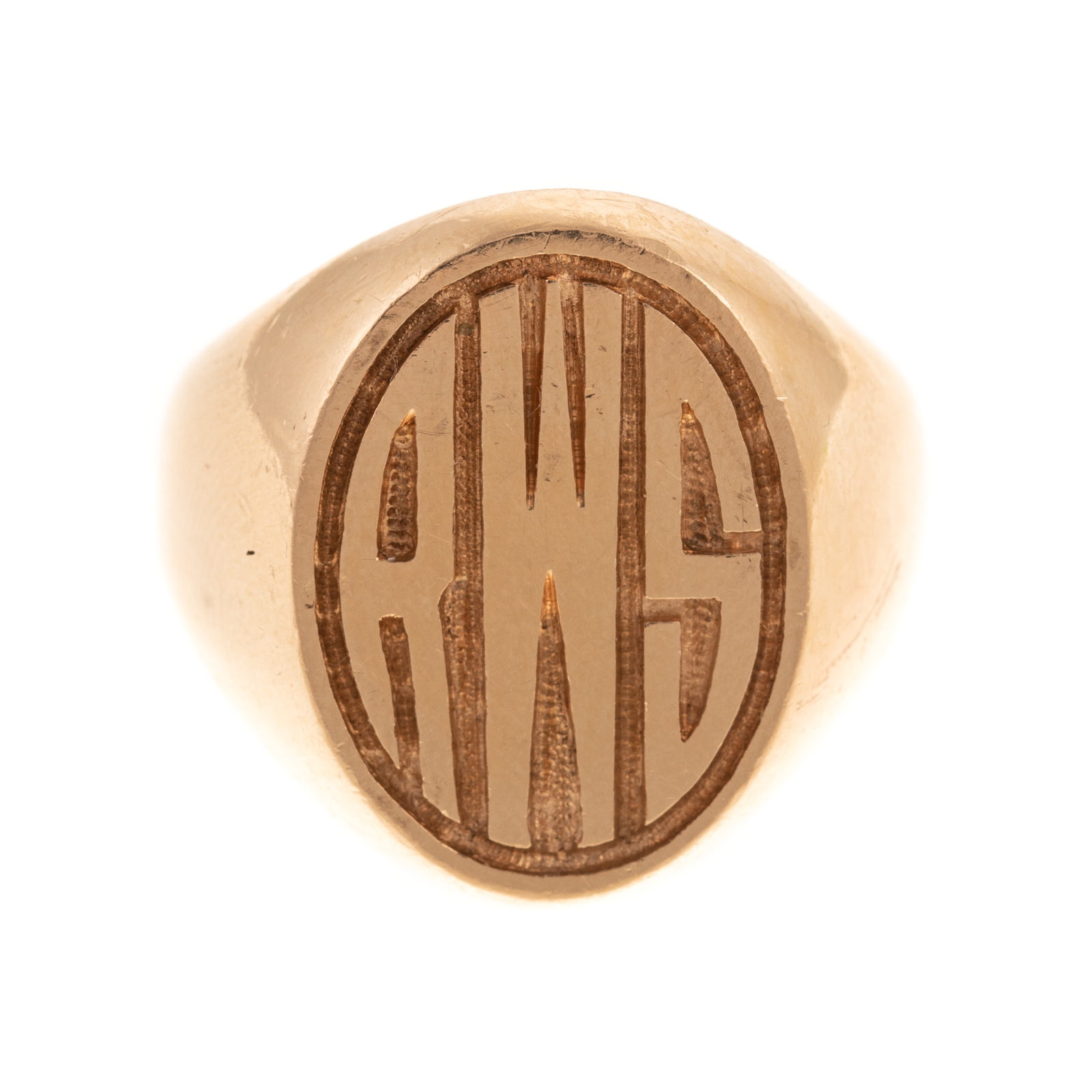 Appraisal: A SOLID K YELLOW GOLD OVAL SIGNET RING K yellow