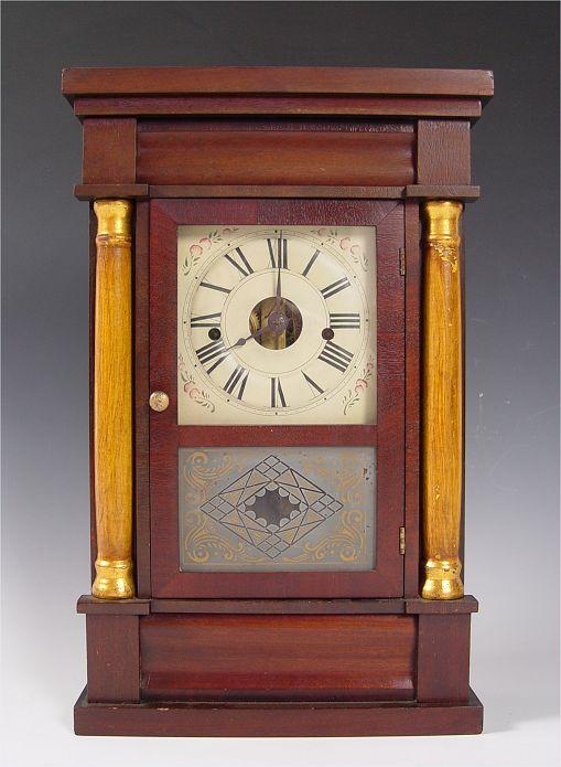 Appraisal: SETH THOMAS HOUR COLUMN CORNICE CLOCK hour movement gilded column