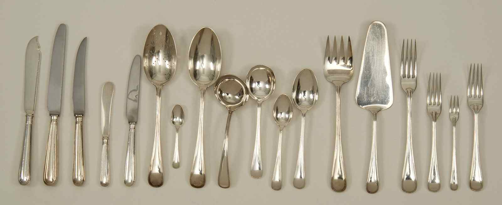 Appraisal: ENGLISH STERLING SILVER FLATWARE SET BY JAMES ROBINSON OF LONDON