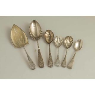 Appraisal: Assorted Sterling Silver Spoons Server Seven assorted sterling silver spoons