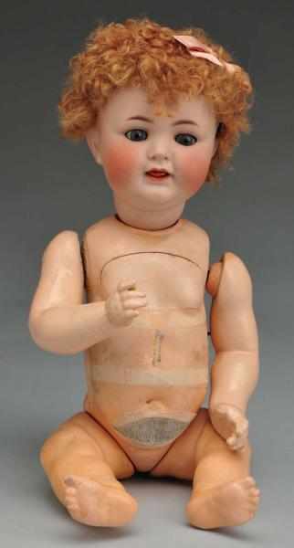 Appraisal: Mechanical K R Character Baby Doll Description German bisque socket