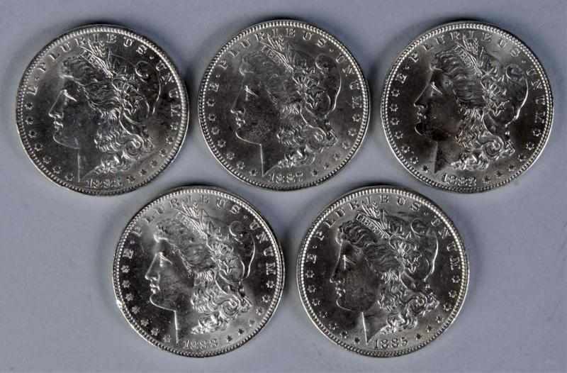 Appraisal: Lot of Morgan Dollars GEM BU Description Includes -O and