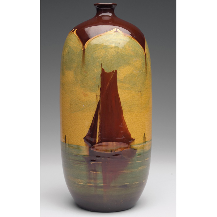 Appraisal: Wardle vase England large shape in a brown glaze painted