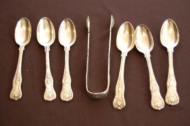 Appraisal: QUANTITY OF ANTIQUE STERLING SILVER TEASPOONS NIPS