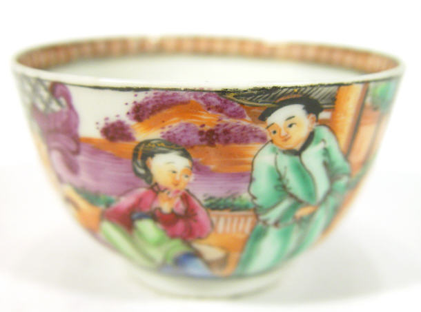 Appraisal: Chinese porcelain tea bowl painted with figures in a Mandarin