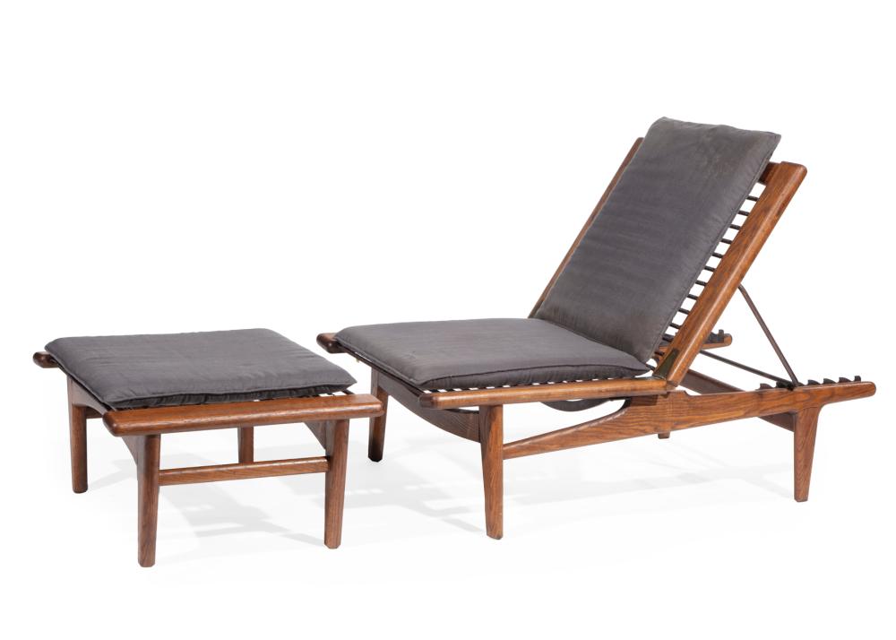 Appraisal: Hans Wegner for Getama Oak Lounge Chair and Ottoman s