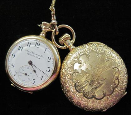 Appraisal: Two lady's karat yellow gold pocket watcheselgin and swiss th