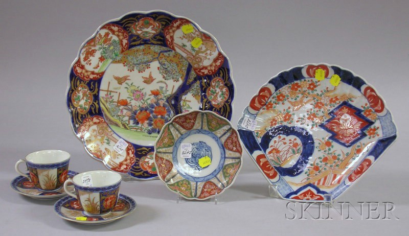 Appraisal: Seven Imari Porcelain Tableware Items including two tea cups and