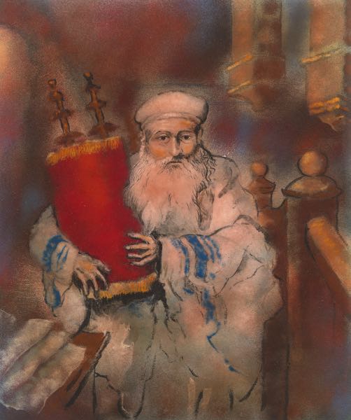 Appraisal: MAX KARP AMERICAN - x Rabbi carrying the Torah Enamel