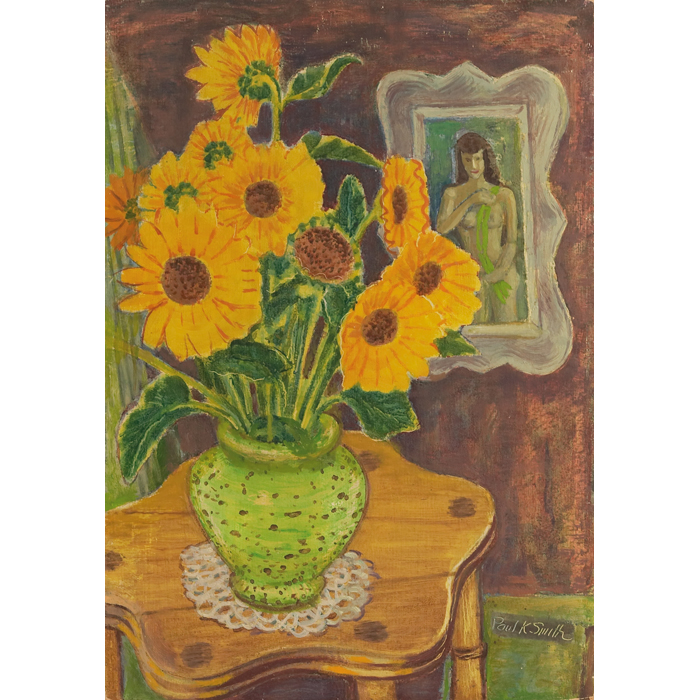 Appraisal: Paul Kauvar Smith American - ''StillLife with Wild Sunflowers ''