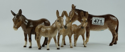 Appraisal: A collection of Beswick Donkeys to include Donkey Foal B