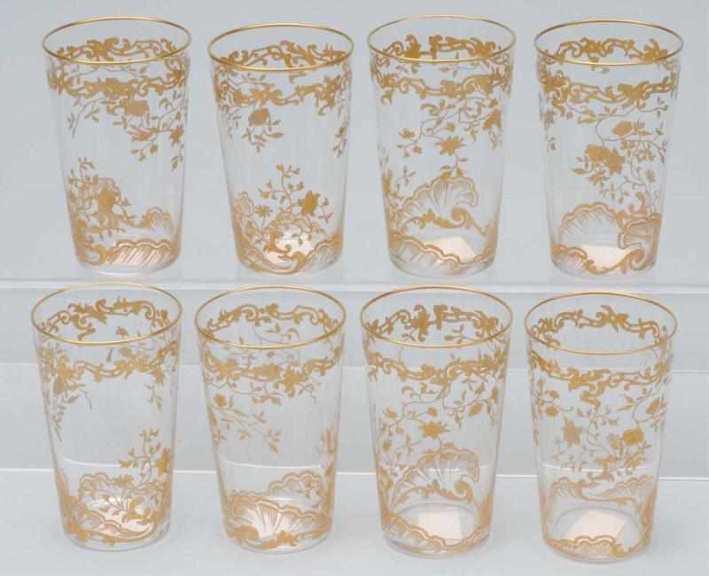 Appraisal: Lot of Moser Tumblers Description Circa Hand blown Highly polished