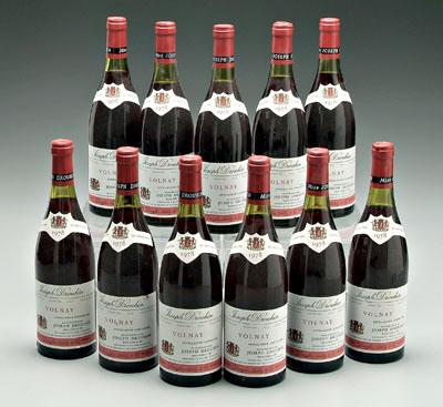 Appraisal: bottles red Burgundy wine Joseph Drouhin Volnay Excellent condition minimal