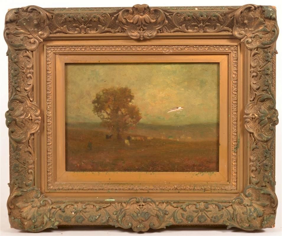 Appraisal: J E Ferdinand Oil on Canvas Landscape Painting Oil on