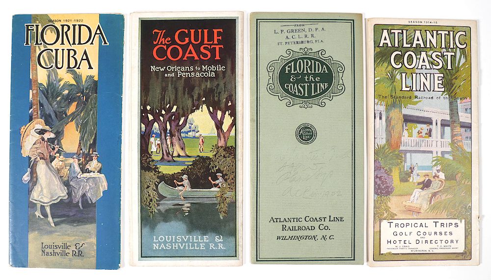 Appraisal: FLORIDA Railroad Brochures Vintage Florida Railroad company informational brochures early