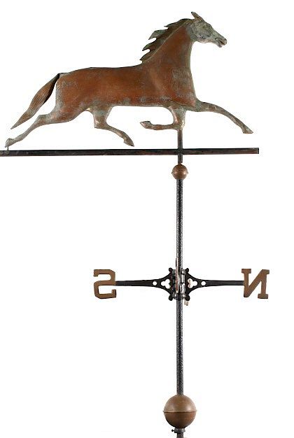 Appraisal: Antique Copper Horse Figure Weather Vane Featured in this lot