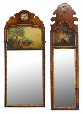 Appraisal: lot of English Georgian style mahogany wall mirrors mid th