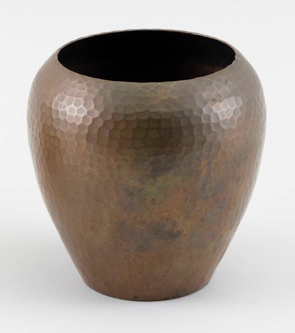 Appraisal: ROYCROFT HAND-HAMMERED COPPER VASE TH CENTURY HEIGHT ROYCROFT HAND-HAMMERED COPPER