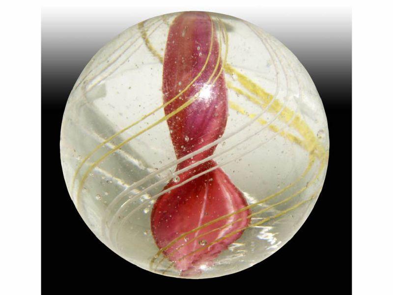 Appraisal: Rose Ribbon Swirl Marble Description - '' Outer decoration of