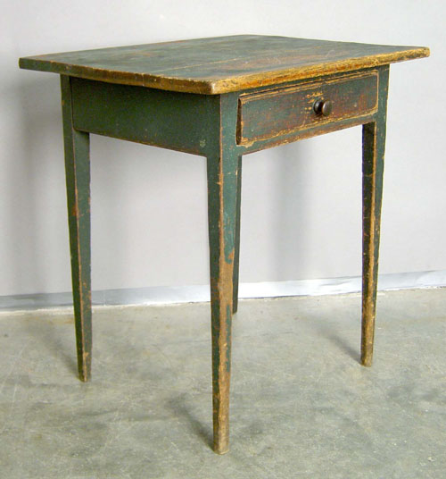 Appraisal: Painted one drawer work table th c h w