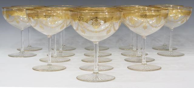 Appraisal: lot of Saint Louis Crystal extra-large champagne coups France in