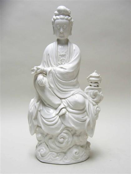 Appraisal: Large Chinese blanc de chine figure of Quanyin early th