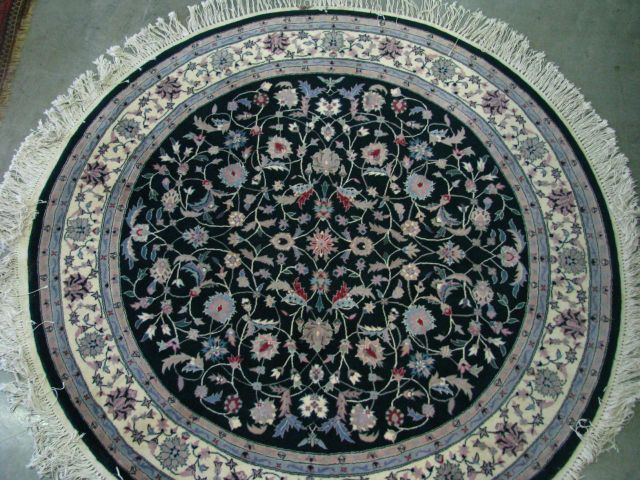 Appraisal: Six foot round oriental rug circa 's China Kashan six