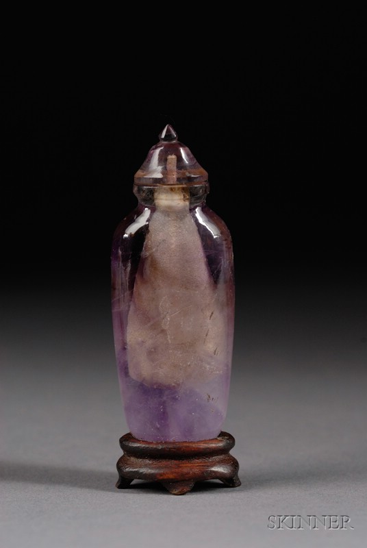 Appraisal: Amethyst Snuff Bottle China late th early th century ht