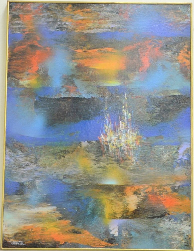 Appraisal: Leonardo Nierman Mexican b Enchanted City oil on board signed