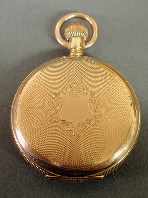 Appraisal: Hunter cased k gold pocket watch by American Waltham dia