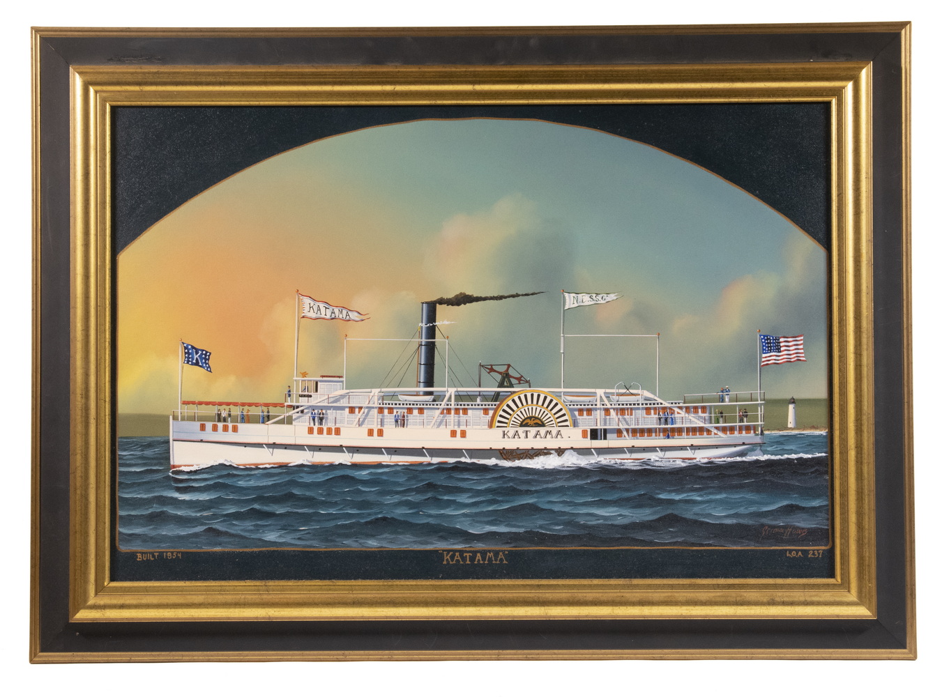 Appraisal: JEROME HOWES NY MA VT - The Steamship 'Katama' a