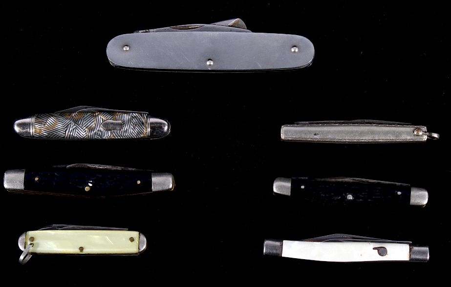 Appraisal: Collection of Seven Vintage Pocket Knives Included in this lot