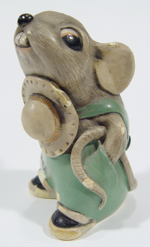 Appraisal: Early Pendelphin mouse in green dungarees with hand painted decoration