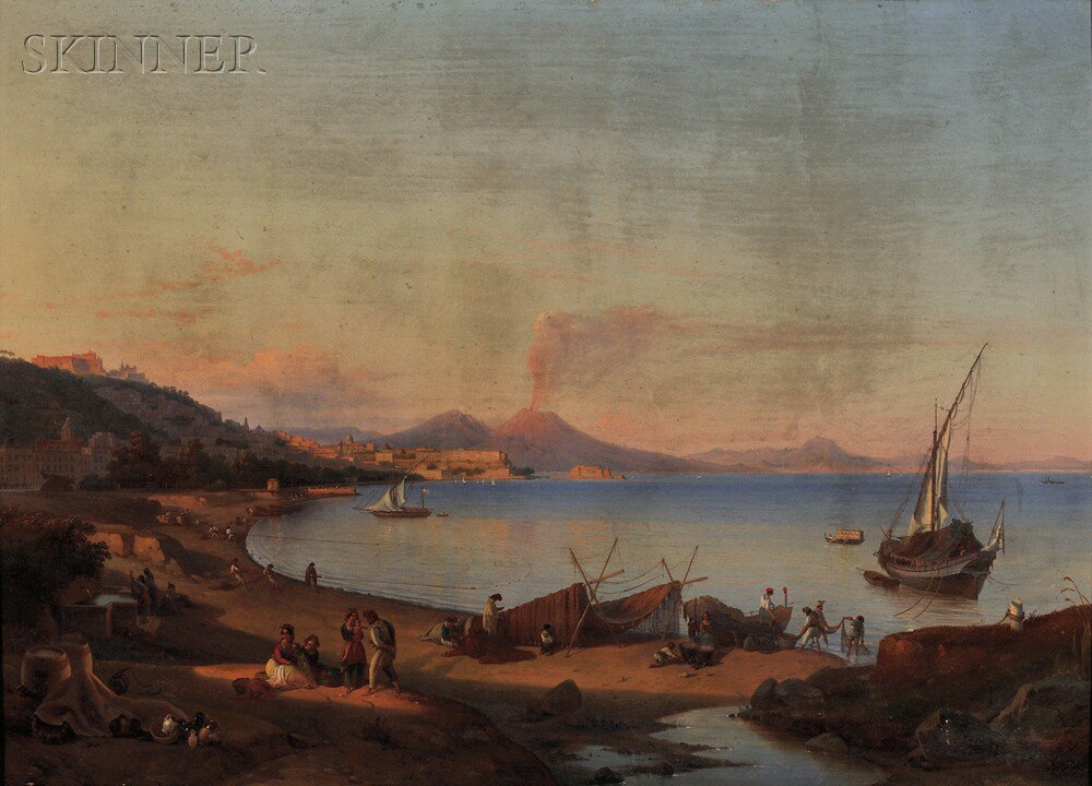 Appraisal: Johann Georg Gmelin German - The Bay of Naples Signed