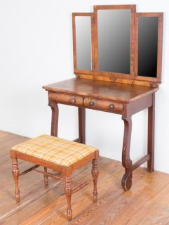 Appraisal: Empire Style Dressing Table Bench Empire style dressing table by