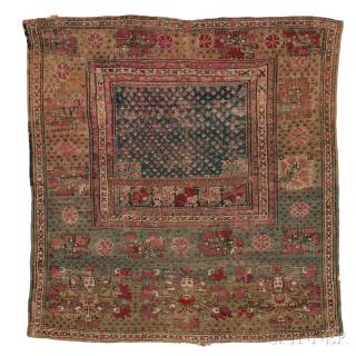 Appraisal: Ghiordis Saddle Rug Turkey early th century ft in x