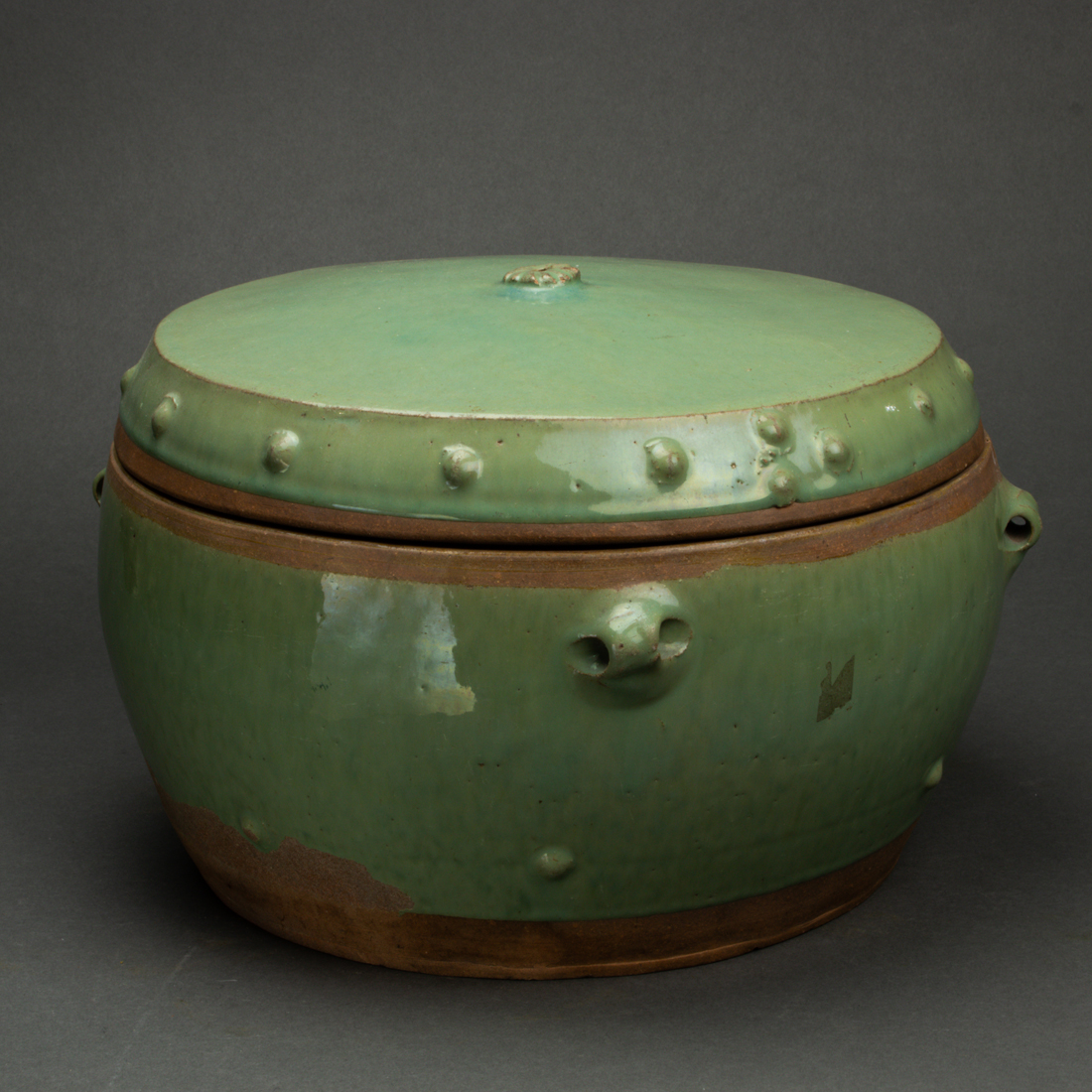 Appraisal: CHINESE CELADON GLAZED STONEWARE JAR Chinese celadon glazed stoneware jar