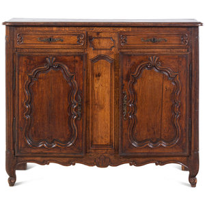 Appraisal: A French Provincial Chestnut Two-Door Cabinet th Century Height x