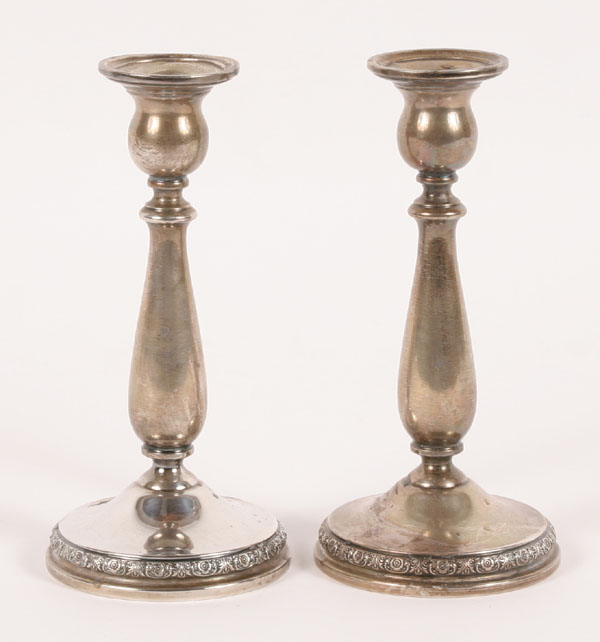 Appraisal: Pair of International 'Prelude' sterling candlesticks decorated with a floral