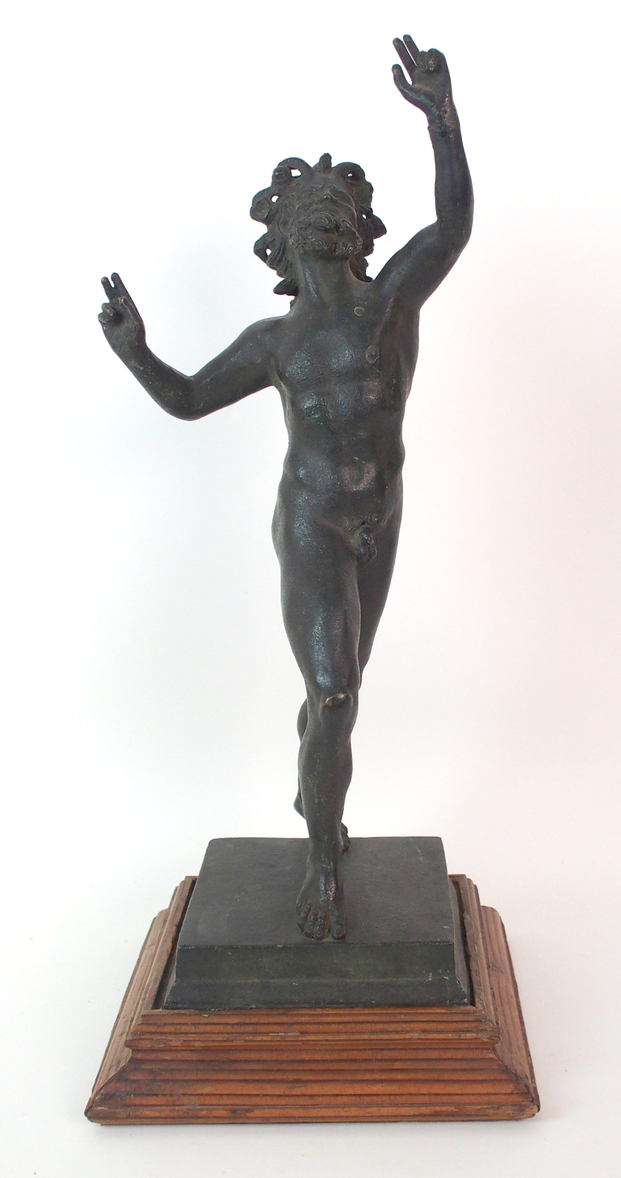 Appraisal: A patinated cast bronze figure of a saytrafter the Antique