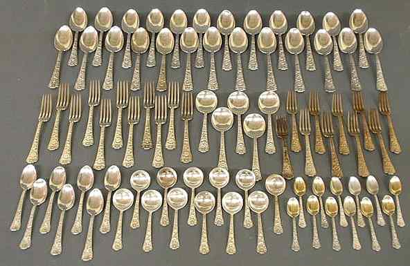 Appraisal: Sterling silver flatware service by Gorham in the Cluny pattern