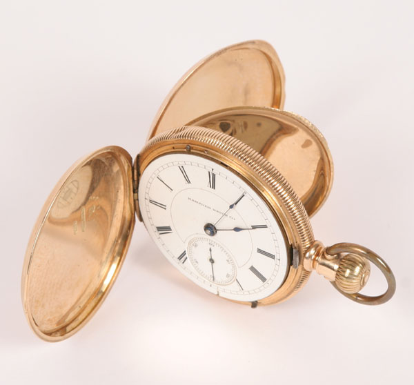 Appraisal: Dueber K Gold Hampden Pocket Watch Case has a few