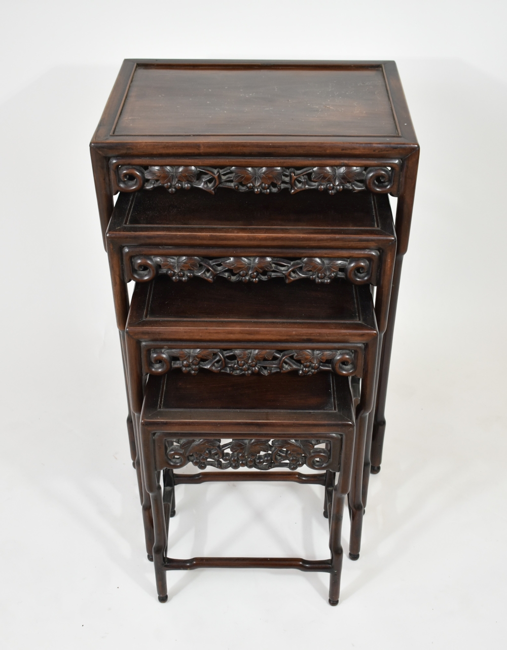 Appraisal: CHINESE HONG-MU NEST OF FOUR TABLESEarly to mid th Century