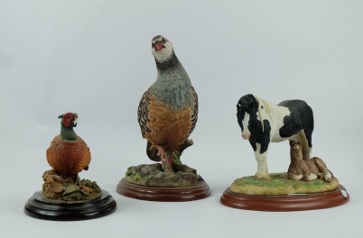 Appraisal: Border Fine Arts A Partridge Pheasant and A Mare and