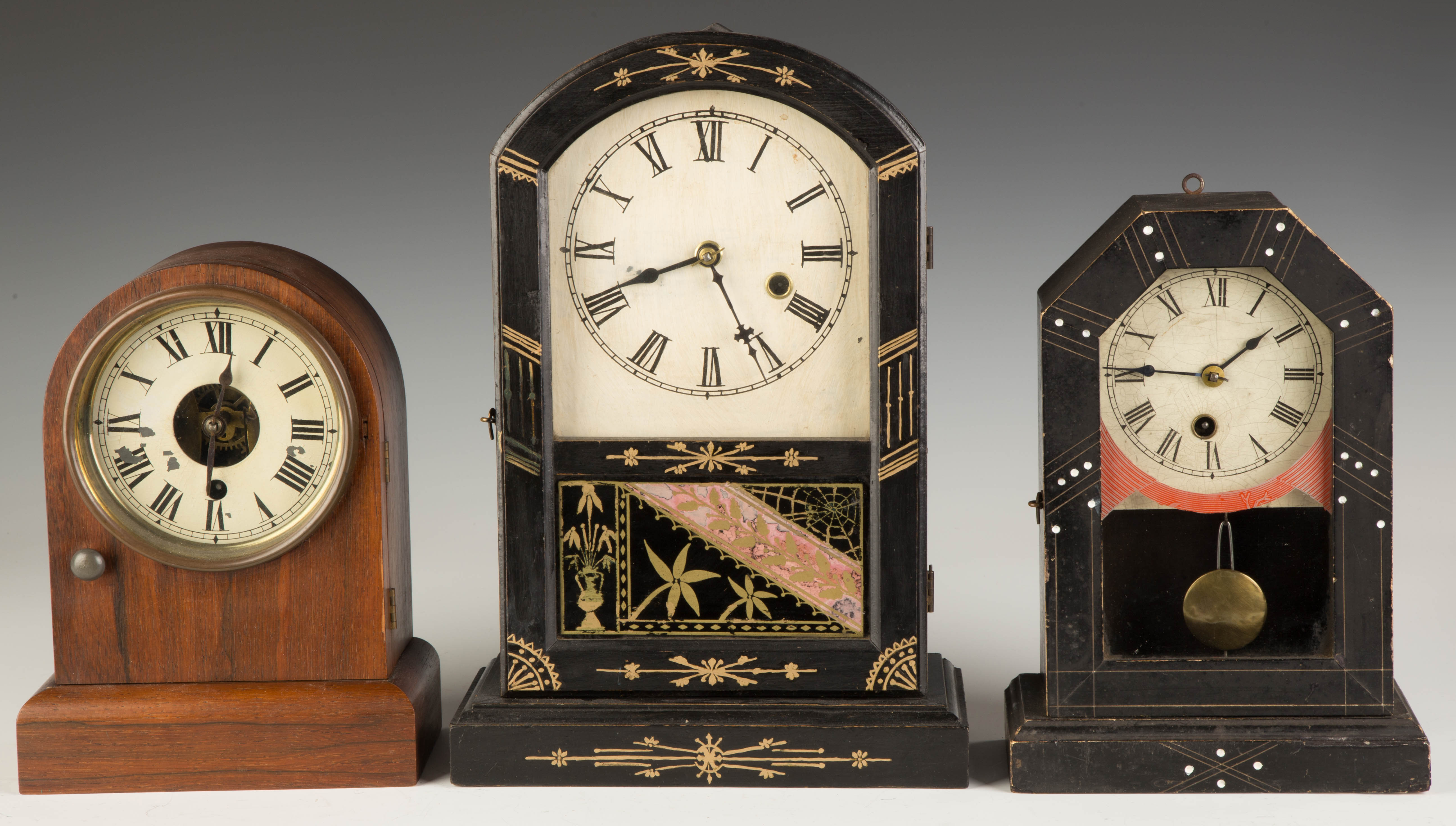 Appraisal: Three Victorian Shelf Clocks L - Seth Thomas R -