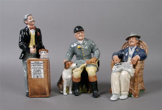 Appraisal: A Group of Three Royal Doulton Porcelain Figures Height of