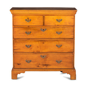 Appraisal: A Chippendale Red Spruce Chest of Drawers Late th Century